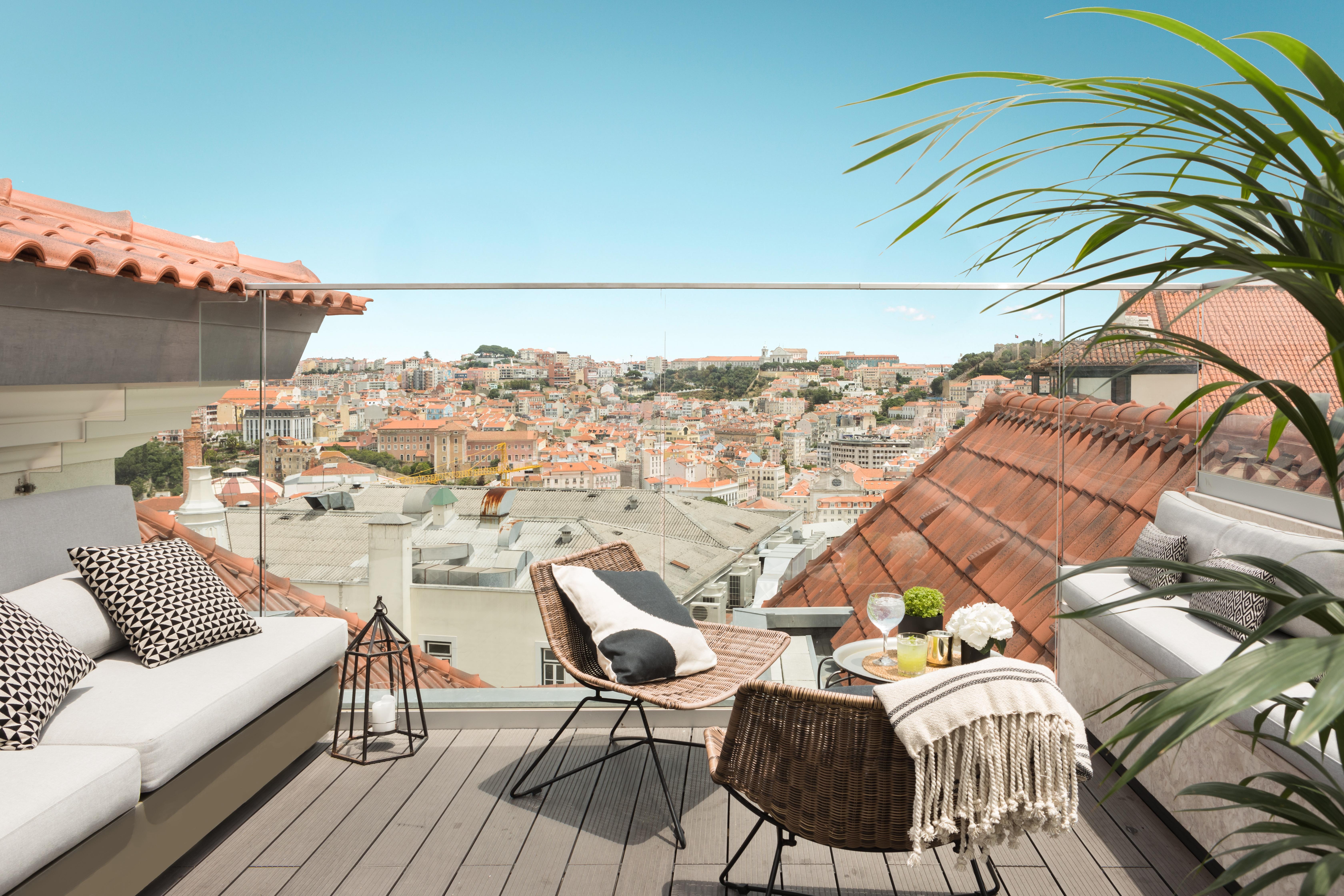 The Lumiares Hotel & Spa - Small Luxury Hotels Of The World Lisbona Esterno foto The rooftop terrace